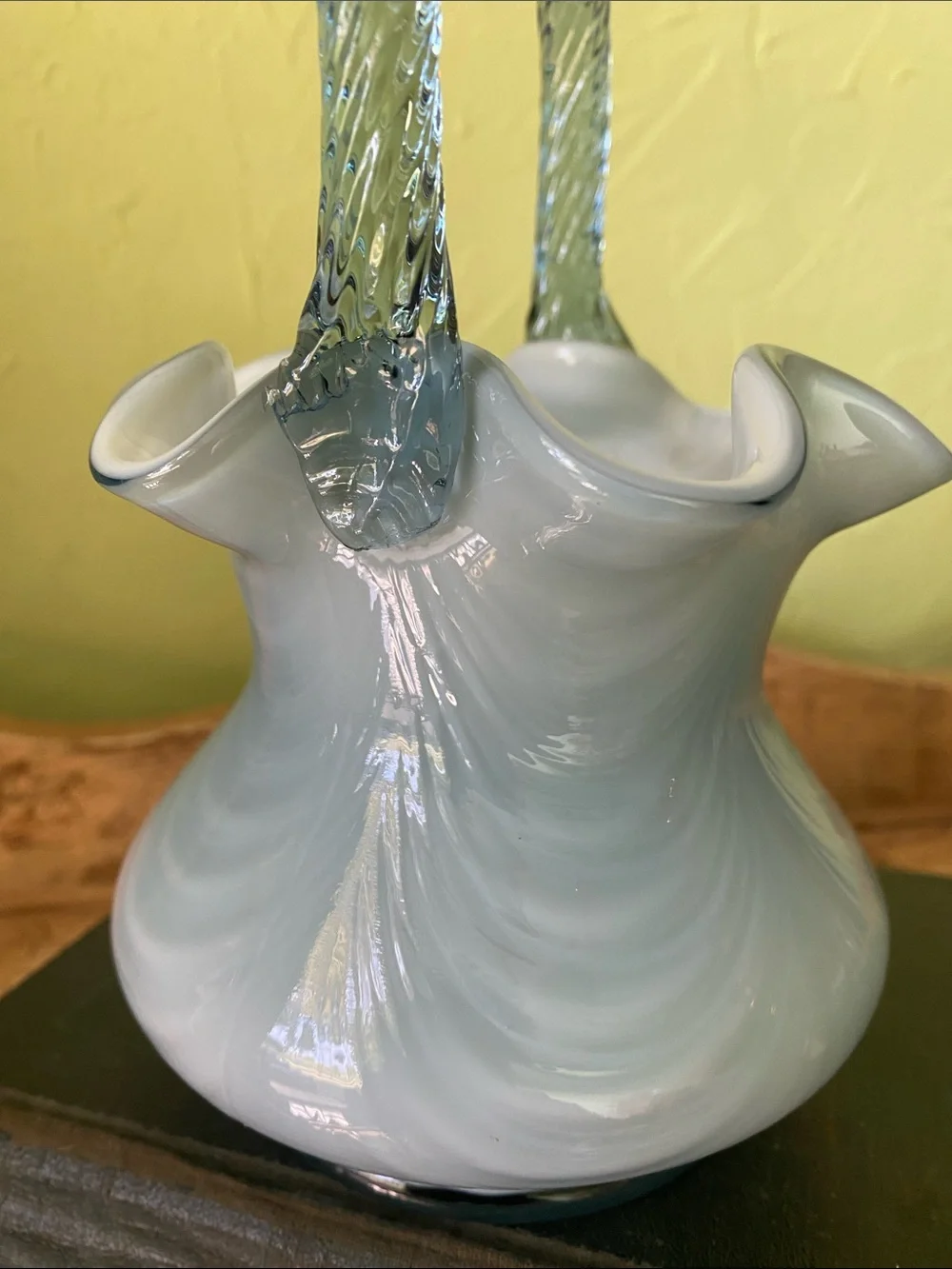 Fenton Art Glass Cased Overlay Basket